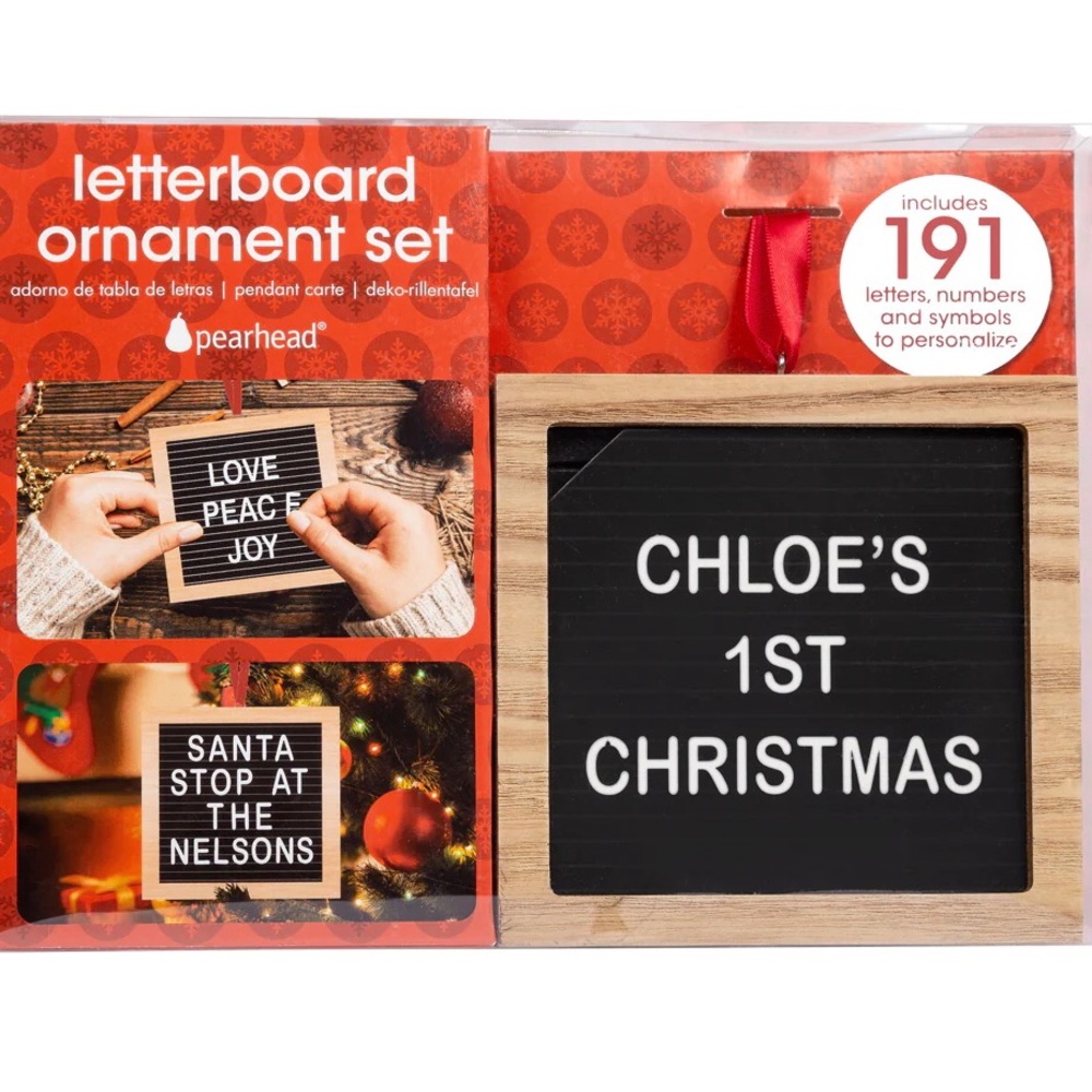 Letterboard ornament set letter board